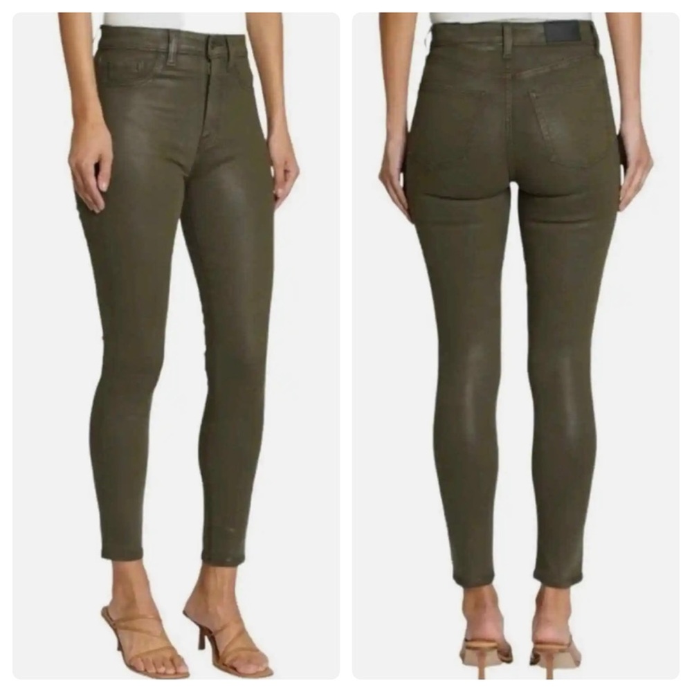 EUC Pistola Women’s Coated Juniper Aline High Waist Skinny Jeans 30 Shimmer